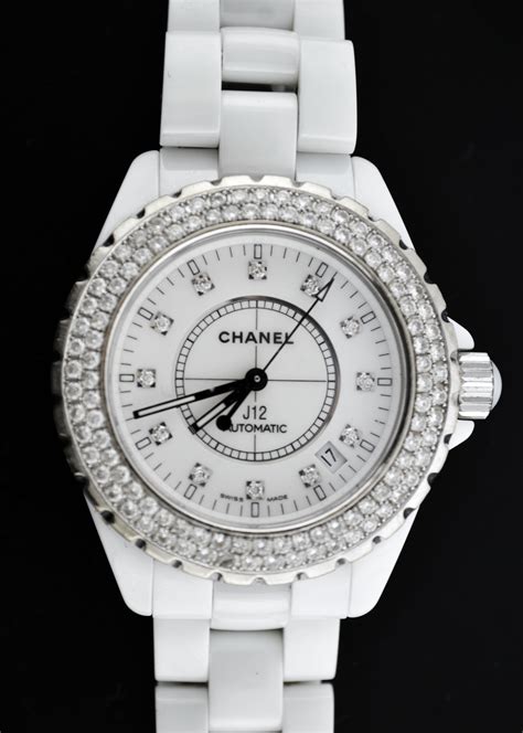 chanel watch diamonds|chanel j12 white watch price.